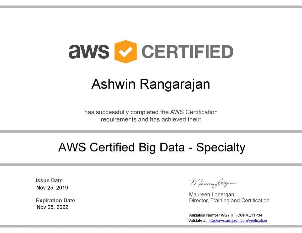 AWS Certified Big Data Specialty